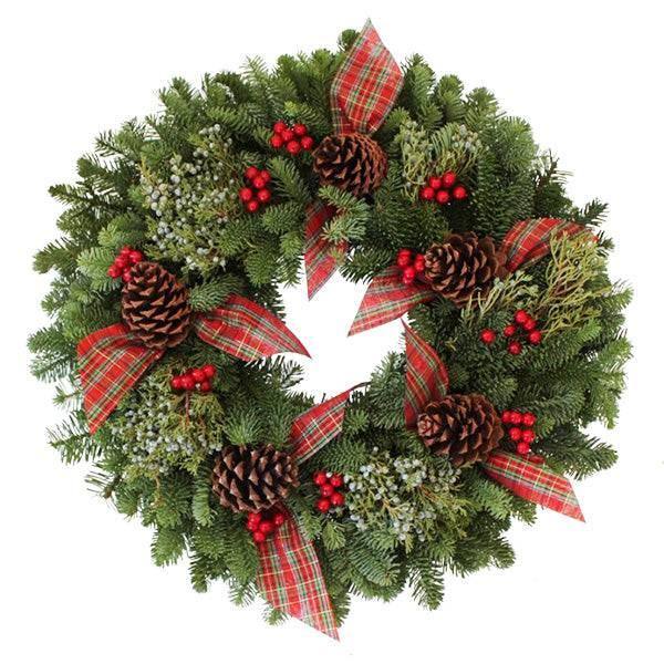 Wreath - Berries and Bows - Hicks Nurseries