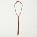 Yuketen Braided Leather Necklace - Rust